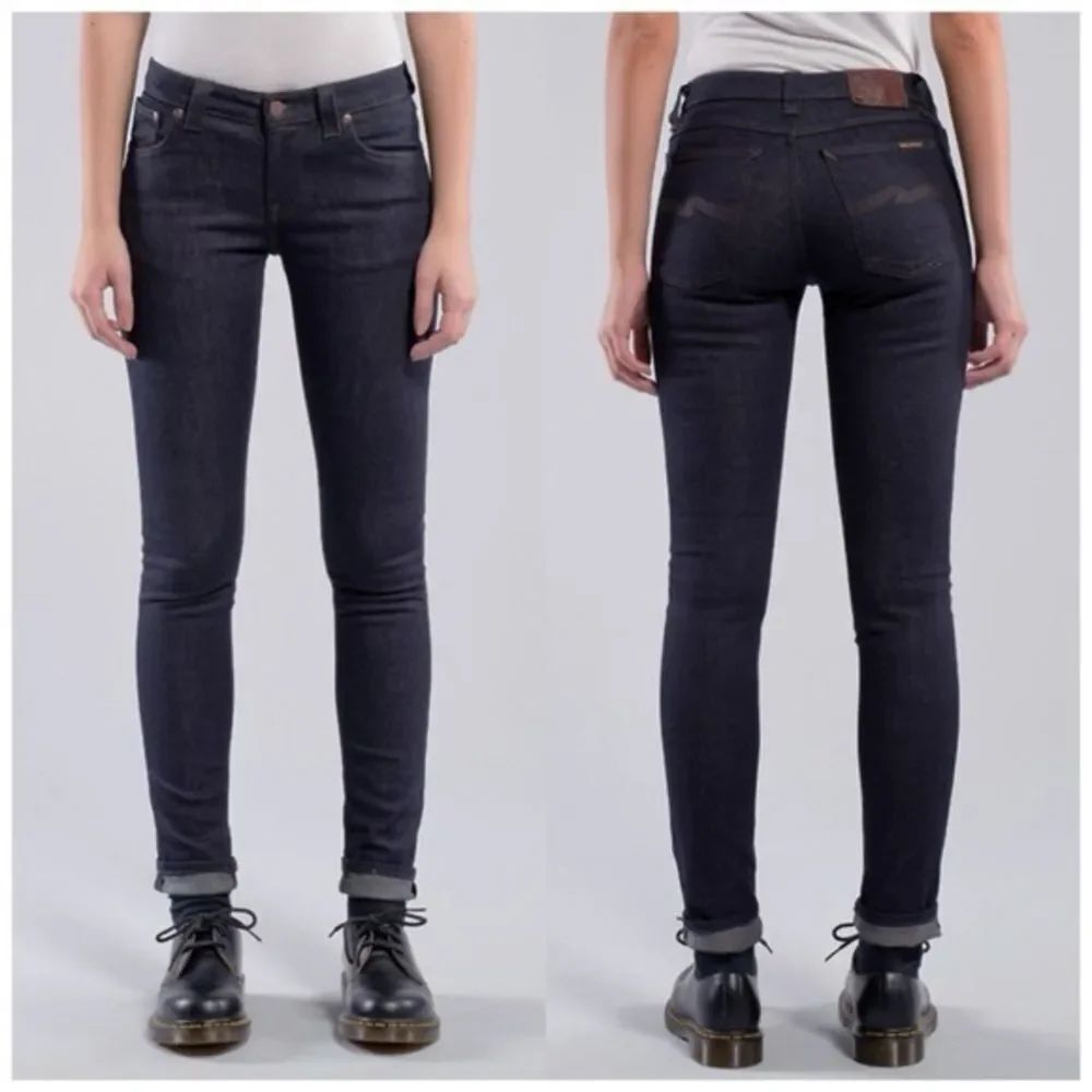Nudie Jeans Skinny Lin Dry Steel – Slim Fit Raw Denim